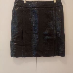 Akris Punto Crocodile Embossed Faux Patent Leather Pencil Skirt